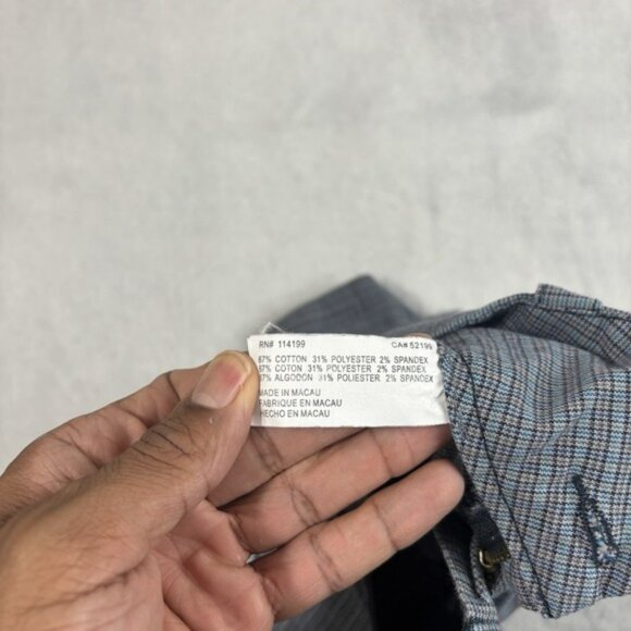 Y2K Roxy Plaid Chino Goth Skate Blue Shorts Capris Women's Size 5 - Picture 6 of 10